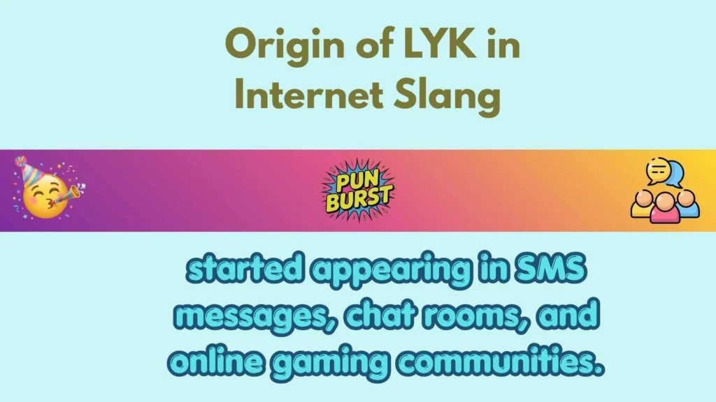 Origin of LYK in Internet Slang