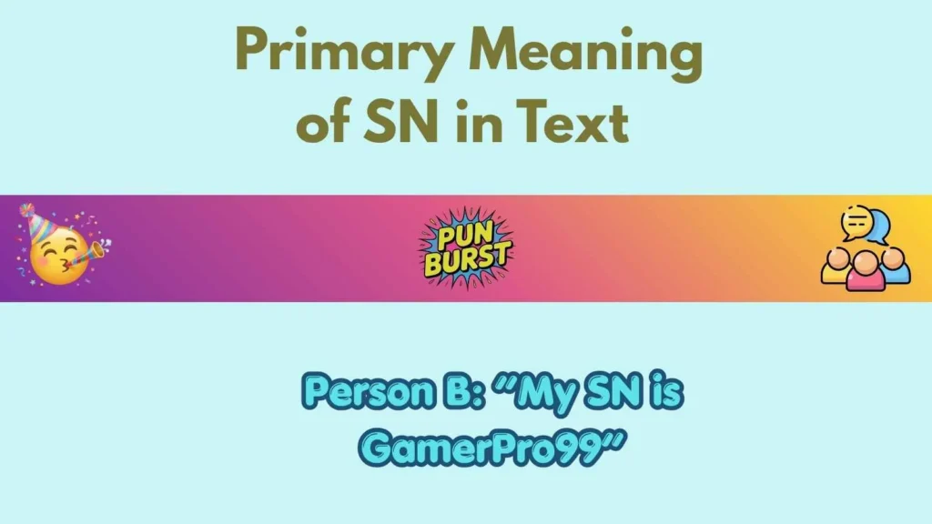 Primary Meaning of SN in Text