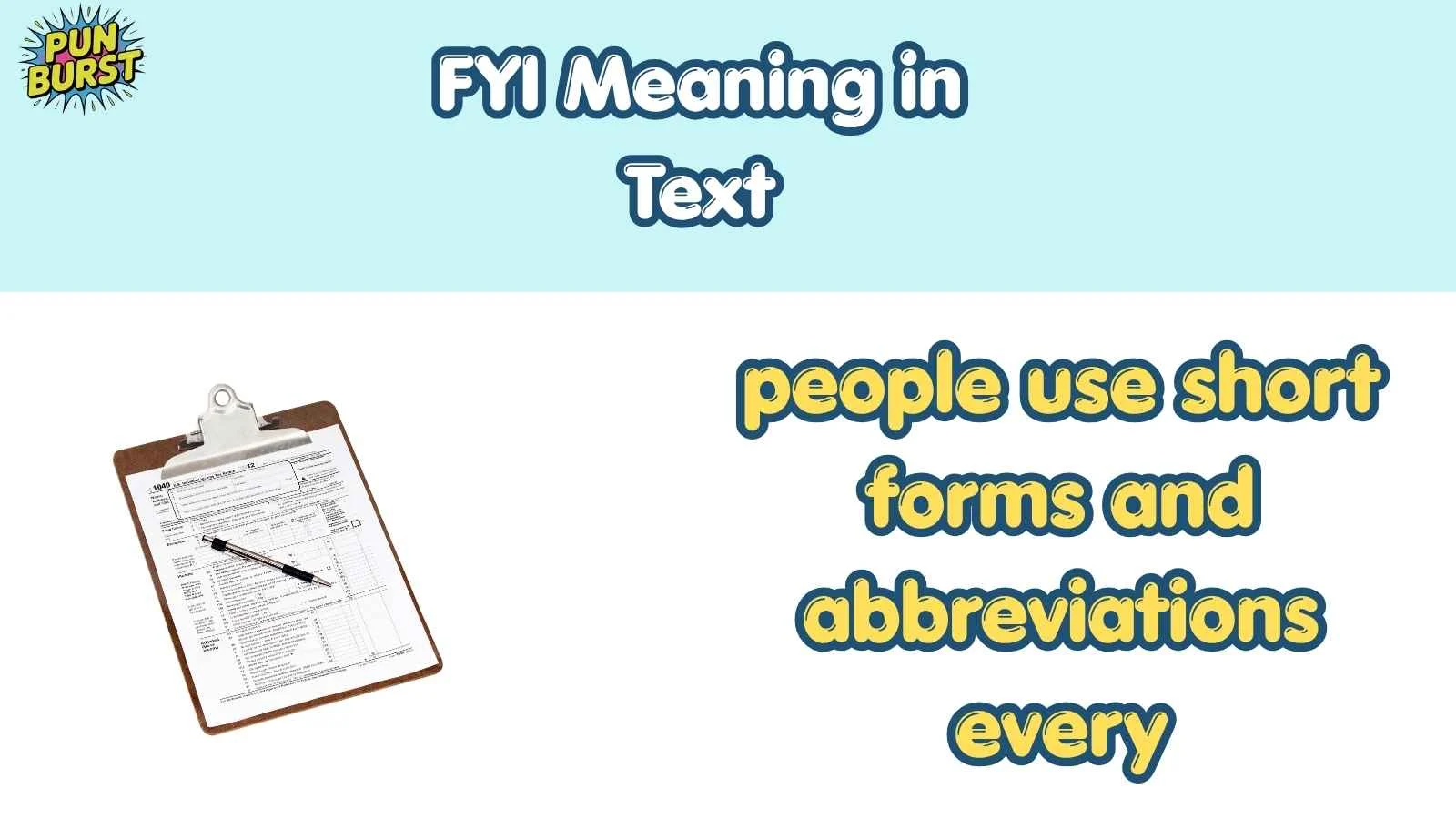 FYI Meaning in Text
