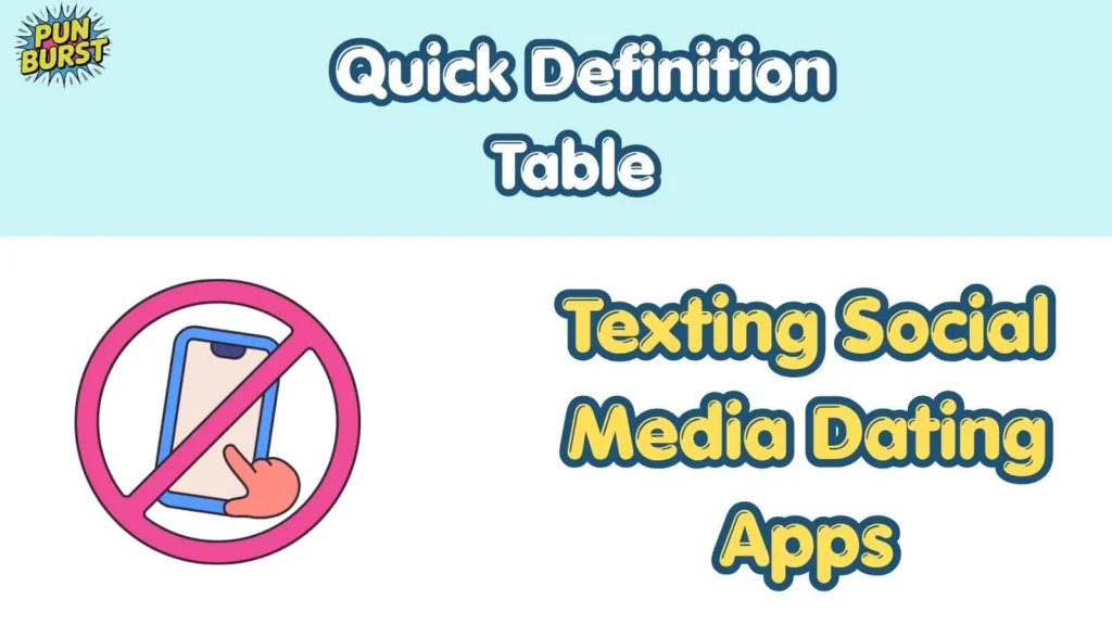 Quick Definition Table